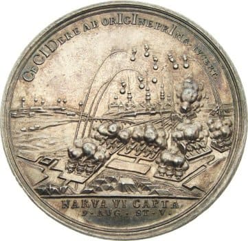 Медаль "За взятие Нарвы". 1704 год.