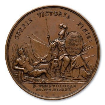 Медаль "За взятие в плен Левенгаупта". 1709 г.
