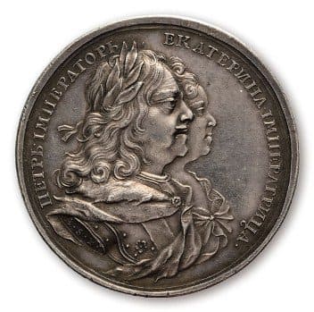 Медаль "В память коронования Екатерины I". 1724 год
