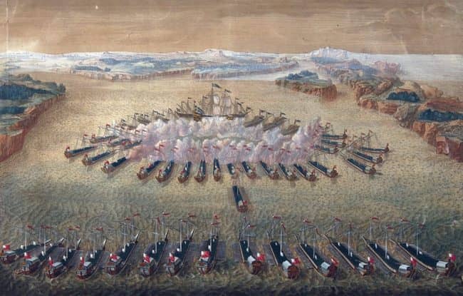 Победа русского флота над Шведской эскадрой в Гангутском сражении (1714)