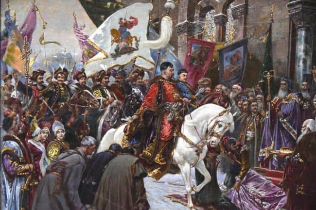 Войско Богдана Хмельницкого возвратилось в Киев после похода на Западную Украину (1649)