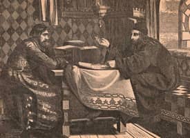 Сильвестр и Адашев наставляют Иоанна IV на путь исправления