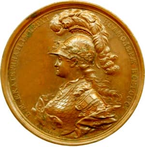Медаль "На вступление императрицы Екатерины II на престол"