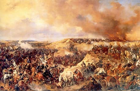Кунерсдорфское сражение в Семилетней войне 1756-1763 годов
