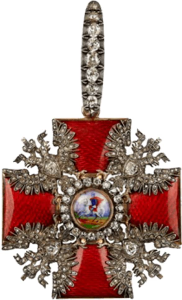 Крест Ордена Св.Александра Невского с бриллиантами