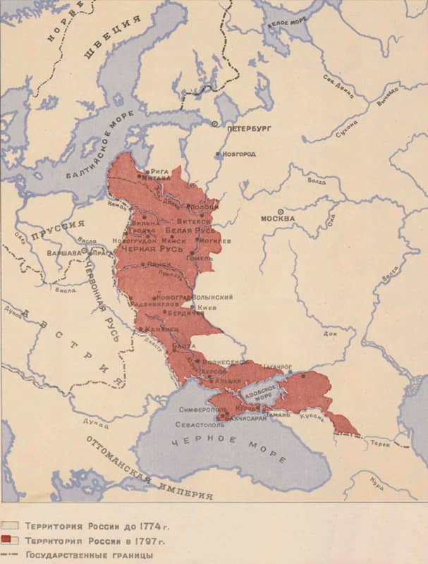 Расширение территории россии 1774-1797