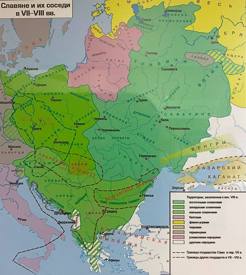 карта россии VII-VIII век