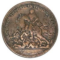 Настольная медаль "Полтавская битва 27 июня 1709"